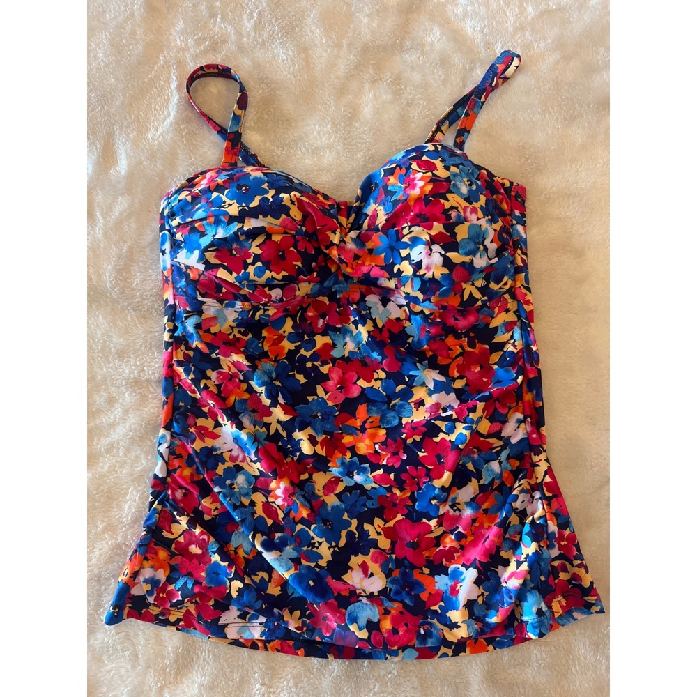 Holipick Floral Tankini Swim Top Multicolor Small NWT